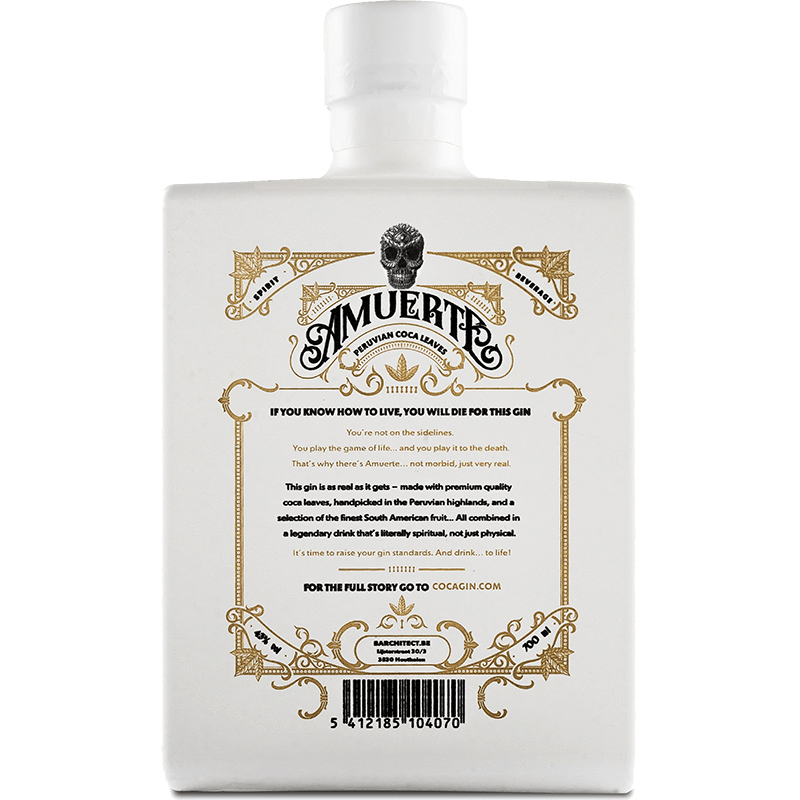 AMUERTE WHITE GIN 70CL COCA LEAVES PREMIUM GIN prezzo vendita online  Valentini Enoteca